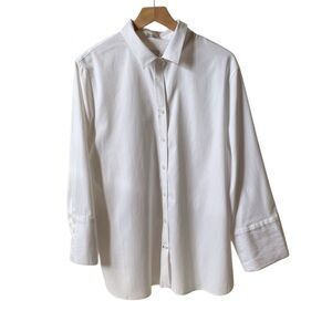 Chico’s No Iron white button down shirt size 3 14 16 L XL
